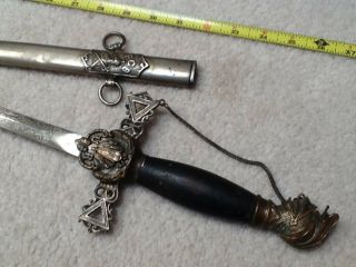 Antique Fraternal Knights Of Pythias Sword Old Early Lilly Guard And Pommel