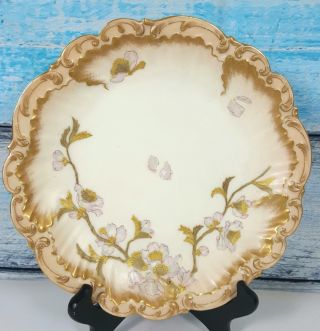 Antique A.  Lanternier Limoges Handpainted Fine French Porcelian Plate