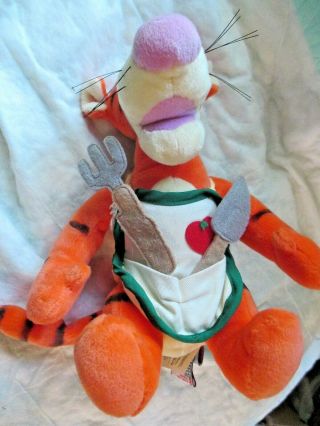 Disney Tigger Plush Winnie The Pooh Gund Barbecue Grill Cook Vintage Toy Tiger