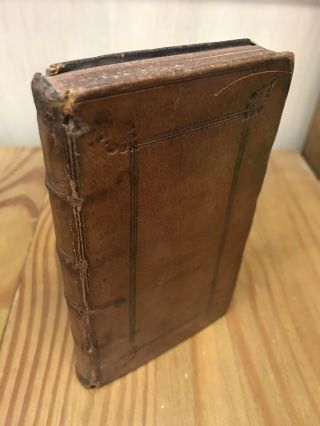 Antique Book 1662 Des Erasmi Roterod Leather Bound