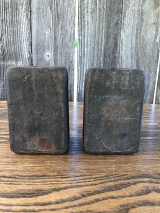 Antique American 8 Day Weight Driven Shelf Clock Weights.  Parts