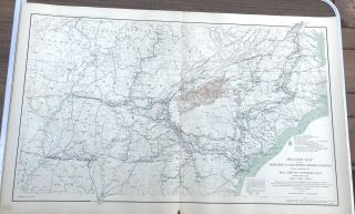 Antique Civil War Map No.  117 Marches Of General W.  T.  Sherman 1863 - 1865