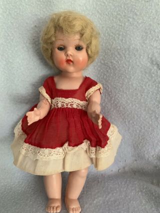 Vintage Miss Rosebud 7 " - Painted Lash - Ginny / Muffie Look A Like - England