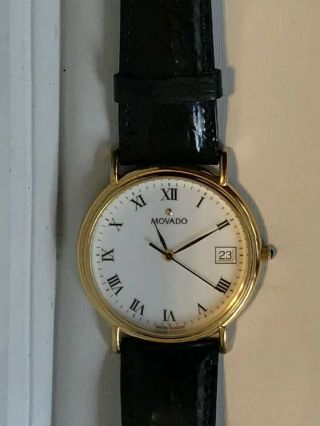 Movado 87 - A4 - 0887 Men’s Wristwatch Swiss Quartz Watch With Date And Box 3