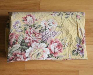Ralph Lauren Home Sophie Brooke Queen Fitted Sheet Yellow Floral Cottage Country