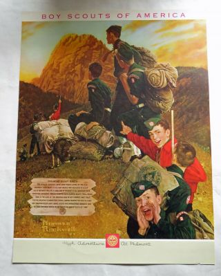 3 Norman Rockwell Posters - Philmont,  The Scoutmaster,  Mighty Proud