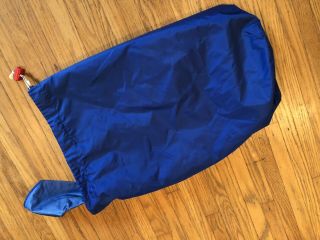 Vintage Early Rei 9” X 18” Sleeping Bag Storage Stuff Bag Sack Camping Blue