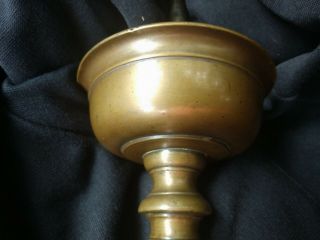 Belgian - Dutch - French Brass Antique Gothic Pricket Candlestick Candleholder 6