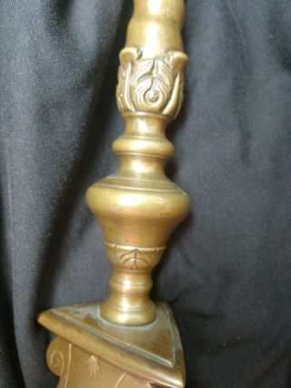 Belgian - Dutch - French Brass Antique Gothic Pricket Candlestick Candleholder 8