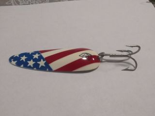 Vintage Dardevle Red White,  Blue Fishing Lure Spoon 3 - 1/2inch Long Approx.  1oz