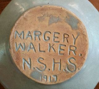 Antique Arts and Crafts,  Mission Style Bowl Margery Walker 1917,  North Dakota 7