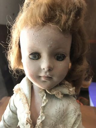 Antique 17 Inch Haunted Doll.  Very Creepy,  Odd,  Ghost,  Scary,  Unusual,  Paranormal