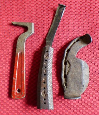 (3) Antique Vintage Horse Farrier Tools Hoof Pick Primitive