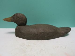 Vintage Old Antique Wood Folk Art Wooden Brown Hunting Duck Decoy Carved