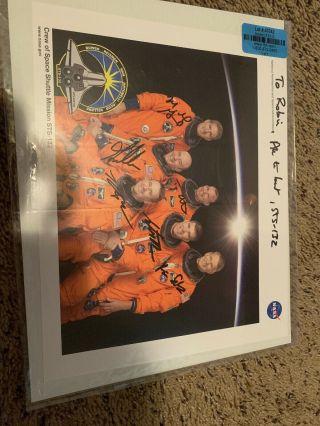 Signed Crew Of Space Shuttle Mission Sts - 132
