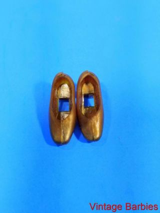 Topper Dawn Doll Gold Rubber Heels / Shoes Minty Vintage 1970 