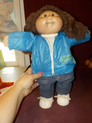 Vintage 1982 Cabbage Patch Doll - Brown Braids Green Signature