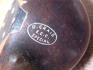 Antique Hickory Shaft Fancy Face Brassie D.  Craig E.  C.  C.  Special