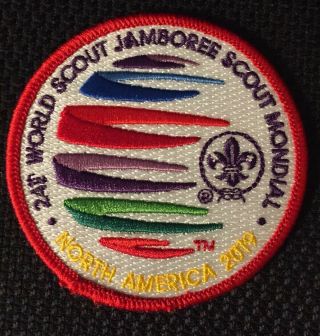 2019 24th World Scout Jamboree Wsj Official Youth Participant Patch Red Border C