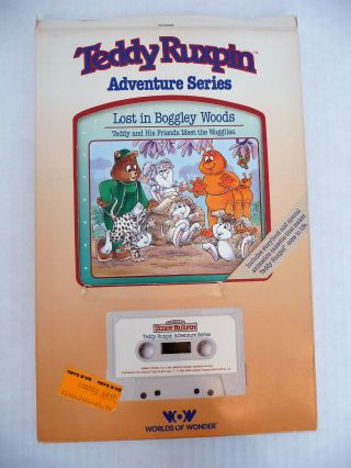 Ln Vintage 1985 Teddy Ruxpin Book And Cassette Tape " Lost In Boggley Woods "