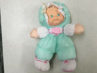 Vintage Fisher Price Puffalump Kids Green Lovey Doll Sparkling 1990