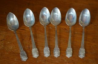 Vintage Wallace Sterling Silver Spoon Set Of 6 - 4 - H Homemaking Club Ontario