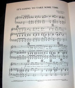 1971 IT ' S GOING TO TAKE SOME TIME Sheet Music THE CARPENTERS Carole King,  Stern 2