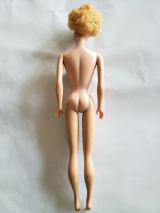 Vintage Mattel Blonde Bubblecut Barbie Straight Leg TLC (probably repaint) 3