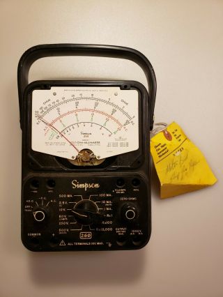 Vintage Simpson 260 Series 7 Volt - Ohm - Milliammeter (vom) For Parts/as - Is