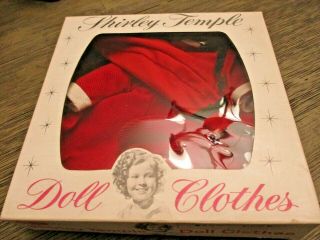 Ideal Vintage Vinyl Shirley Temple 12 " Tagged Red Coat & Hat