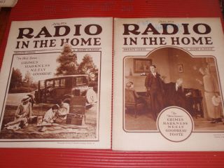 Two Antique Magazines Radio In The Home Circa 1924 Henry M.  Neely 13 3/4 X 11