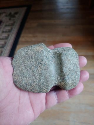 Antique Native American Carved Stone Artifact.  Grooved Axe Head.  Ohio Found