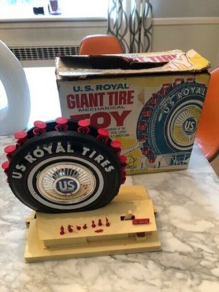 Vintage 1964 - 65 Ny Worlds Fair Us Royal Giant Tire Mechanical Ferris Wheel Toy