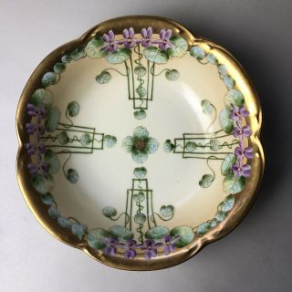9.  5” Bavaria Pickard Hand Painted China Porcelain Bowl Vintage Antique