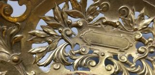 Antique French Rococo Brass Ornate /Cherubs & Angel Design Dish Center Piece 8