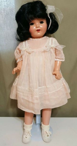 Vintage Effanbee Mary Ann Lovums Doll 22 " Composition & Cloth Open Mouth W Teeth