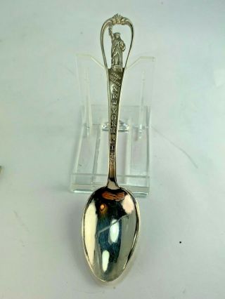 Vintage Sterling Silver Souvenir Spoon Statue Of Liberty York City