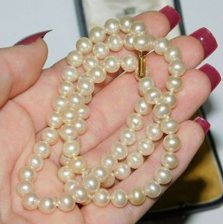 Fine Quality,  Vintage Antique 9ct 375 Gold Ciro Cultured Pearl Necklace 9k 32.  2g