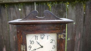 antique american arts and crafts style shelf clock parts/restoration project 2