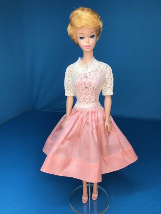 Vintage Barbie Clone Premier 76 Pink Taffeta & Lace Party Dress