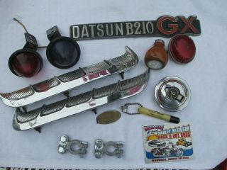 Old Vintage Antique Car Parts Datsun B210 Emblem Gas Cap W/ Key Fomoco Parts