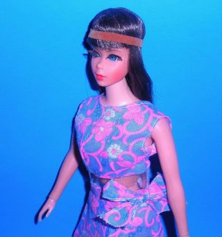 Vintage Mod 1970s Barbie Maddie Mod Clone Pink Summer Dress