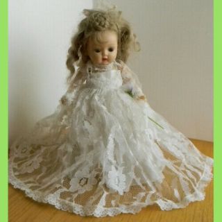 Vintage 1954 Nancy Ann Storybook Doll Muffie In Htf Wedding Dress