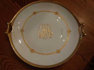 Antique Hutschenreuther Selb Bavaria Art Nouveau Gold Gilt Service Plate 12 ",
