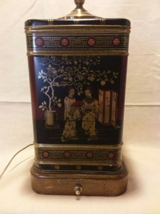 Frederick Cooper Chinoiserie Tea Canister Lamp Mid Century