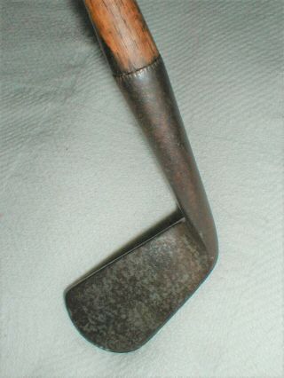 ANTIQUE VINTAGE OLD SCOTTISH ANDERSON SF HICKORY WOOD WOODEN SHAFT GOLF CLUB 4
