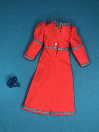 1972 Vintage Kenner Blythe Doll ROARING RED Dress Outfit Clothes Shoes 2