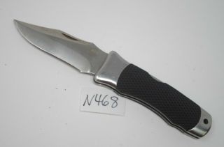 Vintage Sog Stingray Seki Japan Black Pocket Knife Fine Edge Tomcat Folding