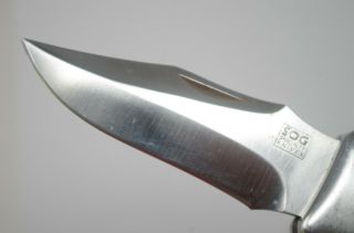Vintage SOG Stingray Seki Japan Black Pocket Knife Fine Edge Tomcat Folding 4