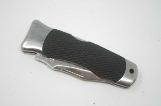 Vintage SOG Stingray Seki Japan Black Pocket Knife Fine Edge Tomcat Folding 5